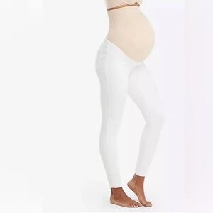 Maternity white jeana
